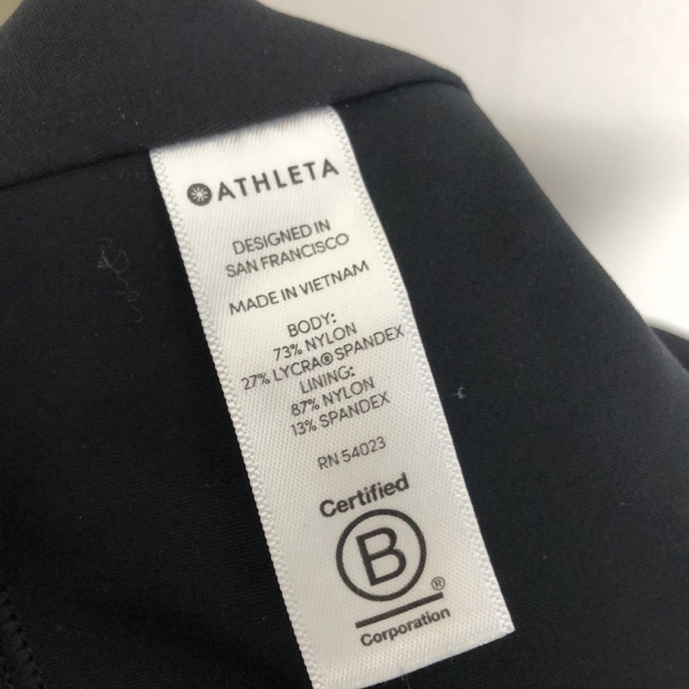 Athleta XS cropped stellar pant zipper pockets black 0797 - Picture 10 of 12